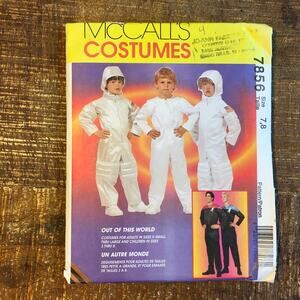 McCalls Sewing Pattern 7865 Boys Astronaut Space Man Star Trek Costume 7-8 UNCUT